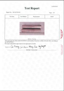 S31254 এর জন্য শংসাপত্র