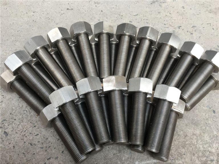 254smo আন s31254 en1.4547 বোল্ট এবং বাদাম 1-1 / 2 ”-8unx180 মিমি থ্রেড রড